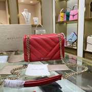 Uubags Bvlgari Serpenti Cabochon maxi chain crossbody bag in soft quilted red calf leather 22.5x15x10cm - 2