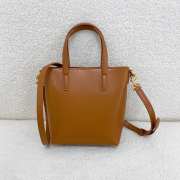 Uubags YSL mini Toy Shopping tote bag in brown 18x17x8cm - 2