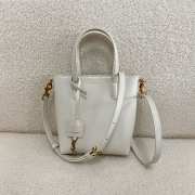 Uubags YSL mini Toy Shopping tote bag in white 18x17x8cm - 1