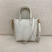 Uubags YSL mini Toy Shopping tote bag in white 18x17x8cm - 2