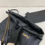 Uubags YSL Jamie pochon in black lambskin leather bag 38x33x2cm - 2