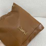 Uubags YSL Jamie pochon in brown lambskin leather bag 38x33x2cm - 5