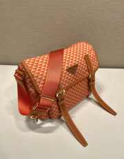 Uubags Prada Messenger bag in orange fabric-printed nylon with saffiano leather 25x19.5x11cm - 5