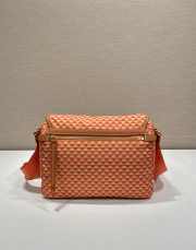 Uubags Prada Messenger bag in orange fabric-printed nylon with saffiano leather 25x19.5x11cm - 4