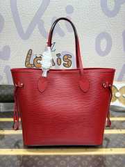 Uubags Louis Vuitton M12755 Neverfull MM Bag In Red 31x28x14cm - 6