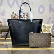 Uubags Louis Vuitton M11930 Neverfull MM Bag In Black 31x28x14cm - 1