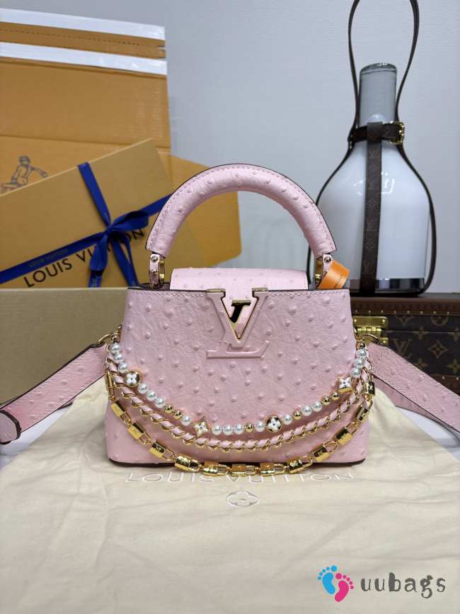 Uubags Louis Vuitton M11908 Capucines Mini Bag In Pink 21x13.6x8cm - 1