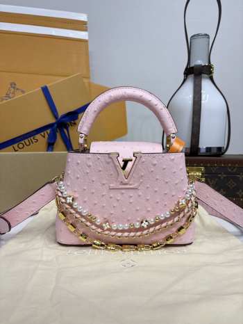 Uubags Louis Vuitton M11908 Capucines Mini Bag In Pink 21x13.6x8cm