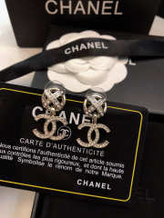 Uubags Chanel earrings gold diamond double C - 6