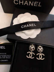 Uubags Chanel earrings gold diamond double C - 5