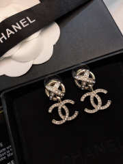 Uubags Chanel earrings gold diamond double C - 2