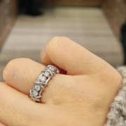 Uubags Tiffany & Co Sixteen Stone Ring in Platinum with Diamonds - 3