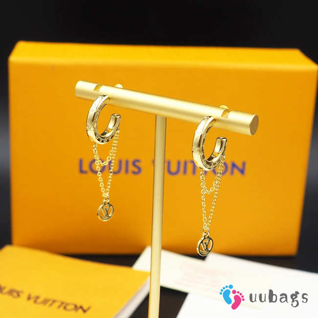 Uubags Louis Vuitton M00572 Nanogram Gold Earrings - 1