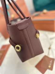 Uubags Loro Piana Ghiera Shopper Medium Bag Azuki Beans/Sun Gold 28x19x12cm - 6