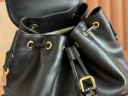 Uubags Miu Miu leather backpack in black 29.5x25x12.5cm - 2