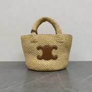 Uubags Celine Triomphe Raphia Beige Tote Bag 23x22x23cm - 6