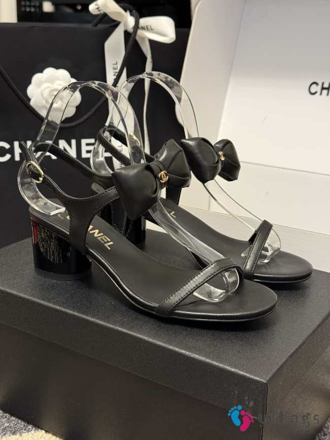 Uubags Chanel Sandals Sheepskin In Black 5.5cm - 1