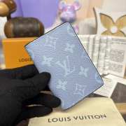 Uubags Louis Vuitton M14112 Pocket Organizer In Sky Blue 7.5x11.1x1cm - 4