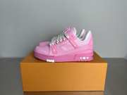 Uubags Louis Vuitton LV Trainer Denim White / Light Pink Embossed - 2