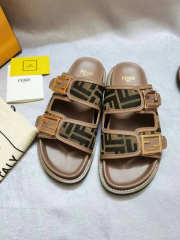 Uubags Fendi Feel Brown FF fabric slides  - 1