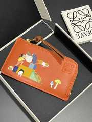 Uubags Loewe Hamster coin cardholder in nappa calfskin orange 7.5x13x1cm - 6