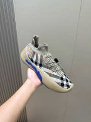 Uubags Burberry Check Knit Neptune Sneakers In Sand  - 6