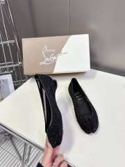 Uubags Christian Louboutin Marlougiela Strass Ballerinas - Strass mesh and patent calf leather in black - 6