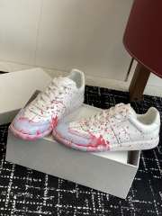 Uubags Maison Margiela Replica Painted Canvas Sneakers In White - 2