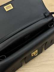 Uubags Balenciaga Bel Air small clutch on strap in black smooth calfskin, aged-gold hardware - 5