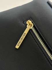 Uubags Balenciaga Bel Air small clutch on strap in black smooth calfskin, aged-gold hardware - 4