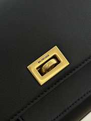 Uubags Balenciaga Bel Air small clutch on strap in black smooth calfskin, aged-gold hardware - 2