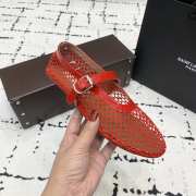 Uubags Alaia ballet flats in fishnet red - 2