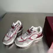 Uubags men's Gucci 2.0 trainer in grey and rosso ancora red mesh and leather - 1