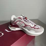 Uubags men's Gucci 2.0 trainer in grey and rosso ancora red mesh and leather - 2