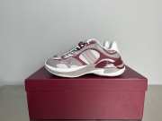 Uubags men's Gucci 2.0 trainer in grey and rosso ancora red mesh and leather - 3