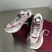 Uubags men's Gucci 2.0 trainer in grey and rosso ancora red mesh and leather - 5
