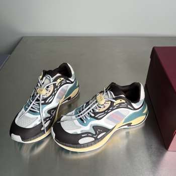 Uubags men's Gucci 2.0 trainer in grey mesh and leather