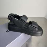 Uubags Hogan Skyscraper leather platform sandals in black 6cm - 6