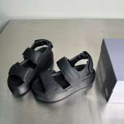 Uubags Hogan Skyscraper leather platform sandals in black 6cm - 2