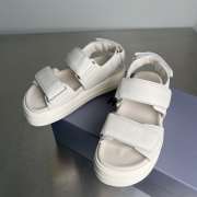 Uubags Hogan Skyscraper leather platform sandals in white 6cm - 1