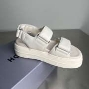 Uubags Hogan Skyscraper leather platform sandals in white 6cm - 6
