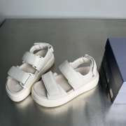 Uubags Hogan Skyscraper leather platform sandals in white 6cm - 4