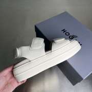 Uubags Hogan Skyscraper leather platform sandals in white 6cm - 5