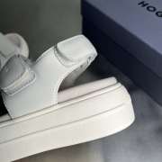 Uubags Hogan Skyscraper leather platform sandals in white 6cm - 3