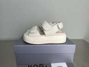 Uubags Hogan Skyscraper leather platform sandals in white 6cm - 2
