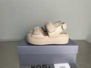 Uubags Hogan Skyscraper leather platform sandals in beige 6cm - 2