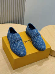 Uubags Louis Vuitton Estate Monogram Loafers In Blue - 1