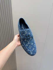 Uubags Louis Vuitton Estate Monogram Loafers In Blue - 4