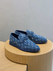 Uubags Louis Vuitton Estate Monogram Loafers In Blue - 3