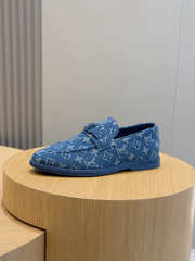 Uubags Louis Vuitton Estate Monogram Loafers In Blue - 2
